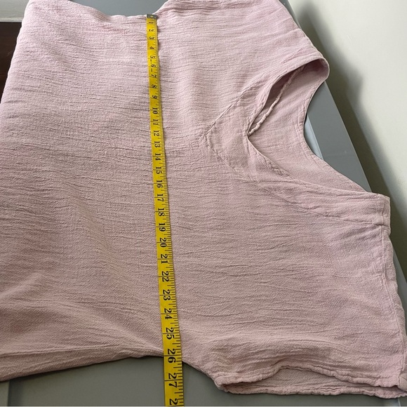 Oh My Gauze XXL Pink Lightweight Boho Lagenlook Asymmetrical Tunic Top Artsy - Picture 6 of 10